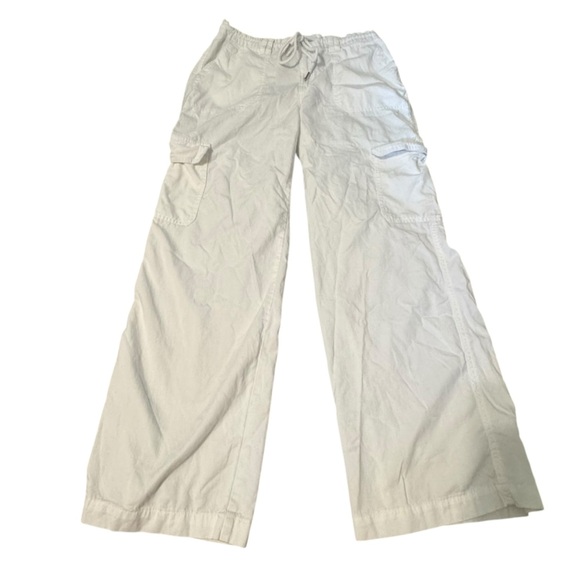 Women's Wild Fable White Cargo Pants with Drawstring Elastic Waist - Picture 1 of 7